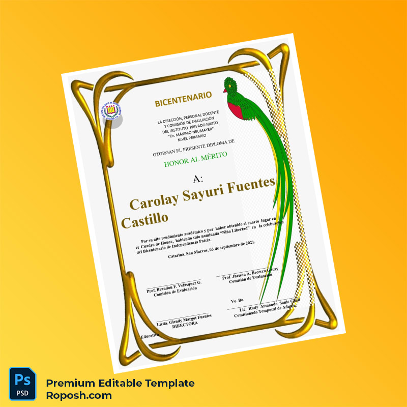 Editable Guatemala Instituto Privado Mixto Bachelor of Honor Diploma Template (Fast Edit) 2 Page Editable Guatemala Instituto Privado Mixto Bachelor of Honor Diploma Template (Fast Edit) 2 Page