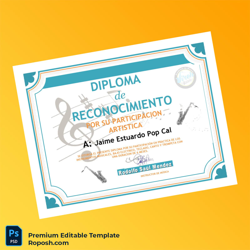 Editable Guatemala Music Diploma Certificate – Fast Edit Editable Guatemala Music Diploma Certificate – Fast Edit