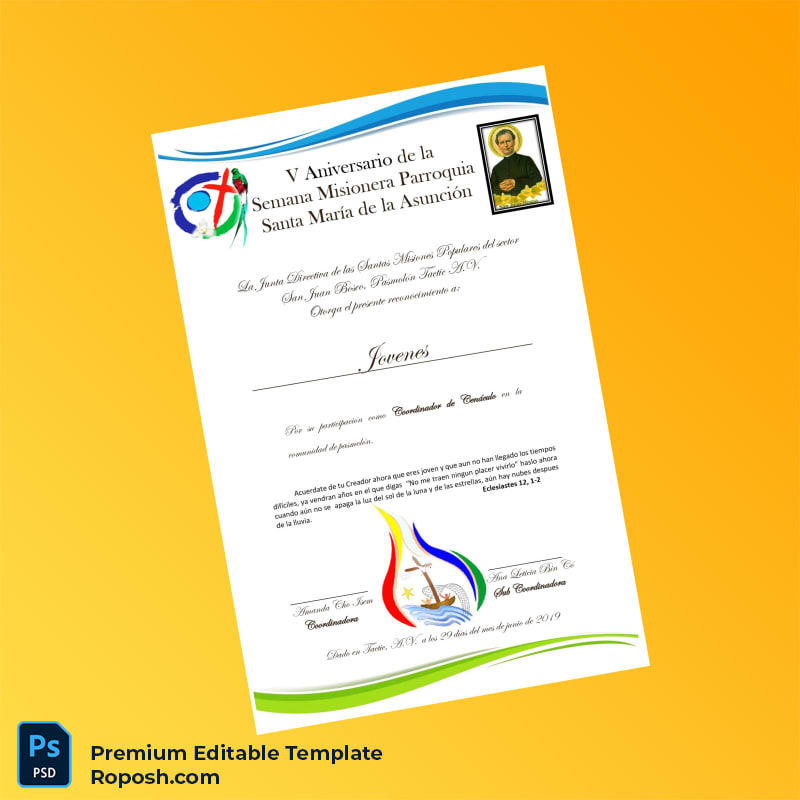 Editable Guatemala Santa María de la Asunción Diploma Template – Instant Download 2 Page Editable Guatemala Santa María de la Asunción Diploma Template – Instant Download 2 Page