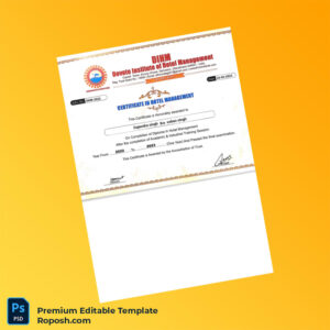 Editable India DIM College Diploma in Hotel Management Template – Fast Edit 2 Page Editable India DIM College Diploma in Hotel Management Template – Fast Edit 2 Page