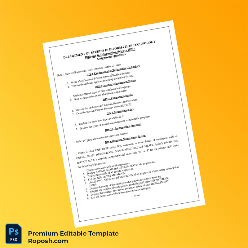Editable India Karnataka State Open University Diploma Template – Fast Edit 8 Page Editable India Karnataka State Open University Diploma Template – Fast Edit 8 Page