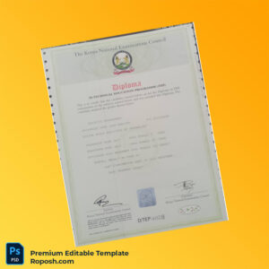Editable Kenya Thika Institute of Technology Diploma in Technical Education Program Certificate (Fast Edit) Editable Kenya Thika Institute of Technology Diploma in Technical Education Program Certificate (Fast Edit)