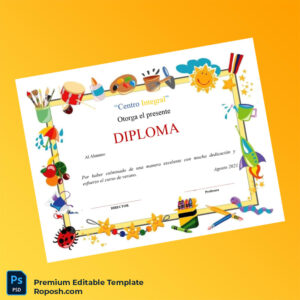 Editable Mexico Centro Integral Diploma Template – Fast Edit