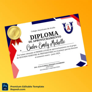 Editable Mexico Colegio Americano de Acuña Diploma of Achievement Template (Fast Edit) 6 Page Editable Mexico Colegio Americano de Acuña Diploma of Achievement Template (Fast Edit) 6 Page