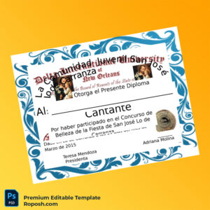 Editable Mexico Community of San José Lo de Carranza Diploma Template (Fast Edit) Editable Mexico Community of San José Lo de Carranza Diploma Template (Fast Edit)