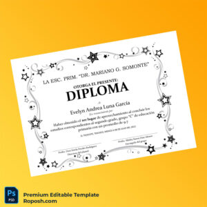 Editable Mexico Dr. Mariano G. Somonte Primary School Academic Excellence Diploma – Fast Edit Editable Mexico Dr. Mariano G. Somonte Primary School Academic Excellence Diploma – Fast Edit