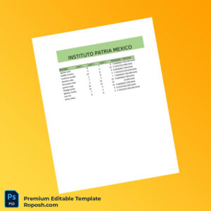 Editable Mexico Instituto Patria High School Diploma Template – Instant Download 2 Page