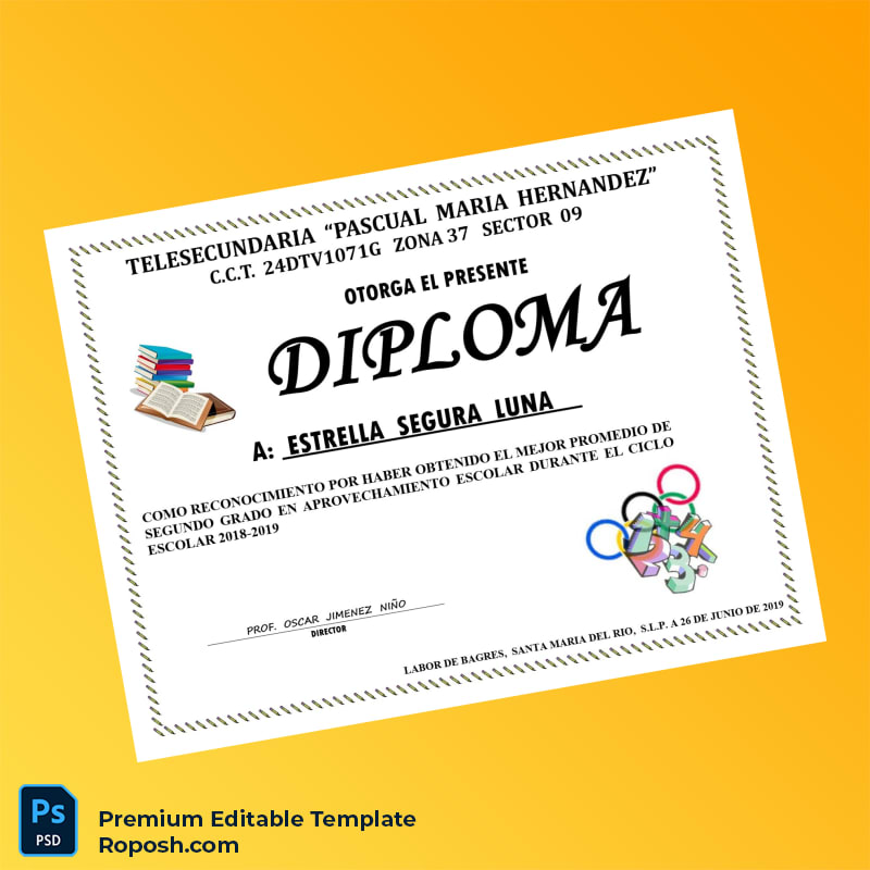 Editable Mexico Telesecundaria Pascual María Hernández Diploma Certificate (Fast Edit) Editable Mexico Telesecundaria Pascual María Hernández Diploma Certificate (Fast Edit)