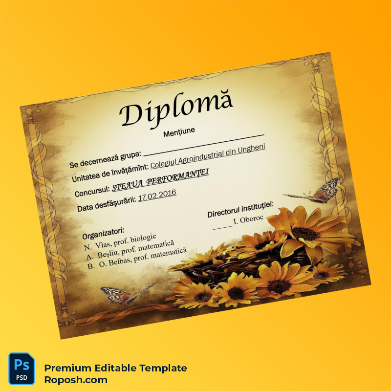 Editable Moldova Colegiul Agroindustrial din Ungheni Certificate of Mention – Fast Edit 2 Page Editable Moldova Colegiul Agroindustrial din Ungheni Certificate of Mention – Fast Edit 2 Page