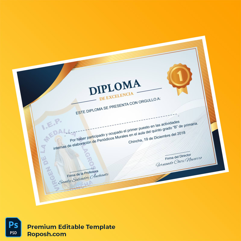 Editable Peru I.E.P. Medallistas High School Diploma in Excellence – Fast Edit 6 Page Editable Peru I.E.P. Medallistas High School Diploma in Excellence – Fast Edit 6 Page