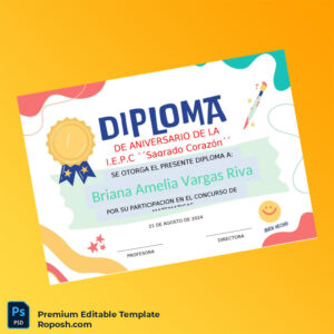 Editable Diploma Template Peru I.E.P.C. _Sagrado Corazón_ Diploma Template (Fast Edit) Editable Diploma Template Peru I.E.P.C. _Sagrado Corazón_ Diploma Template (Fast Edit)