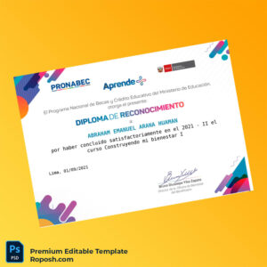 Editable Peru Pronabec Certificate of Recognition – Fast Edit Editable Peru Pronabec Certificate of Recognition – Fast Edit