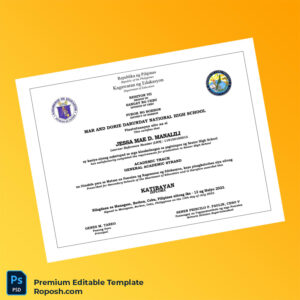 Editable Philippines Mar and Dorie Darunday National High School Diploma (Fast Edit) Editable Philippines Mar and Dorie Darunday National High School Diploma (Fast Edit)