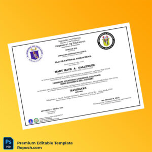 Editable Philippines Placer National High School High School Diploma – Fast Edit 3 Page Editable Philippines Placer National High School High School Diploma – Fast Edit 3 Page