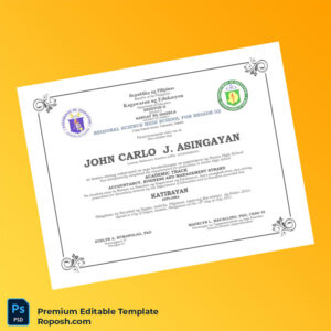 Editable Philippines Regional Science High School Diploma Template – Fast Edit Editable Philippines Regional Science High School Diploma Template – Fast Edit