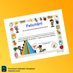 Editable Romania Diploma Participare Template – Instant Download Editable Romania Diploma Participare Template – Instant Download