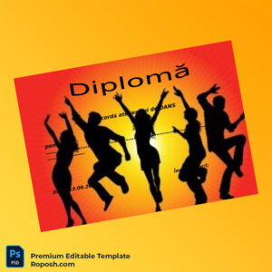 Editable Romania Diploma in Dance Certificate Template – Instant Download Editable Romania Diploma in Dance Certificate Template – Instant Download