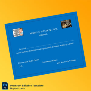 Editable Romania Diploma of Professor Template – Fast Edit Editable Romania Diploma of Professor Template – Fast Edit