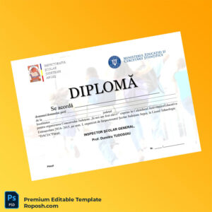 Editable Romania Inspectoratul Școlar Județean Argeș Diploma Template (Fast Edit) Editable Romania Inspectoratul Școlar Județean Argeș Diploma Template (Fast Edit)