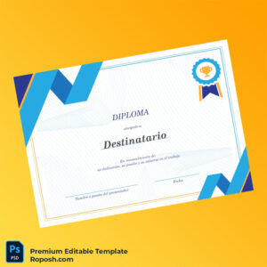 Editable Spain Diploma Template – Fast Edit Editable Spain Diploma Template – Fast Edit