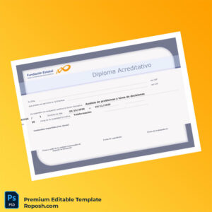 Editable Spain Diploma in Problem Analysis and Decision Making Template – Fast Edit 2 Page