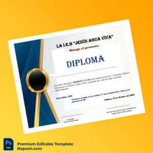 Printable Spain I.E.B. _Jesús Agua Viva_ Diploma Template (Fast Edit) Printable Spain I.E.B. _Jesús Agua Viva_ Diploma Template (Fast Edit)