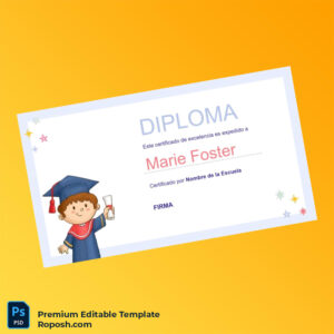 Editable Spain Nombre de la Escuela High School Diploma Template – Fast Edit Editable Spain Nombre de la Escuela High School Diploma Template – Fast Edit