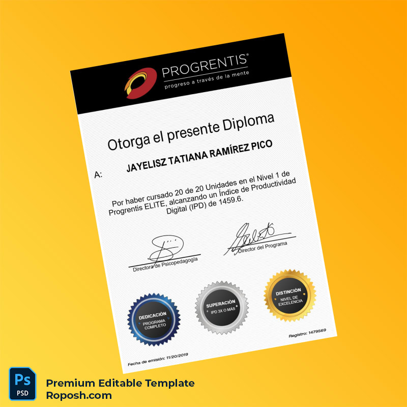 Editable Spain Progrentis ELITE Level 1 Diploma – Fast Edit Editable Spain Progrentis ELITE Level 1 Diploma – Fast Edit