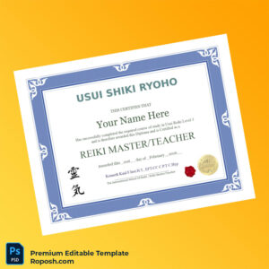 Editable USA The International School of Reiki Usui Reiki Level 3 Certification Diploma – Fast Edit Editable USA The International School of Reiki Usui Reiki Level 3 Certification Diploma – Fast Edit