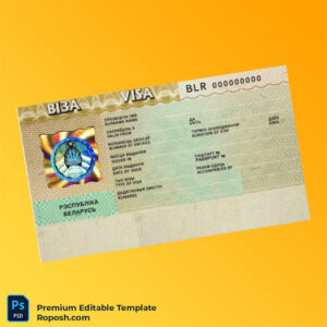 Editable PSD for Belarus visa PSD template – Instant Download Editable PSD for Belarus visa PSD template – Instant Download
