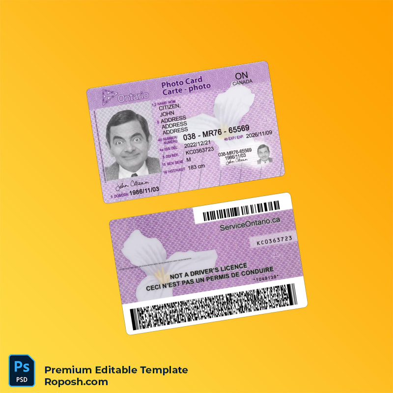 Editable PSD for Canada Ontario Photo card PSD template – Fast Edit Editable PSD for Canada Ontario Photo card PSD template – Fast Edit