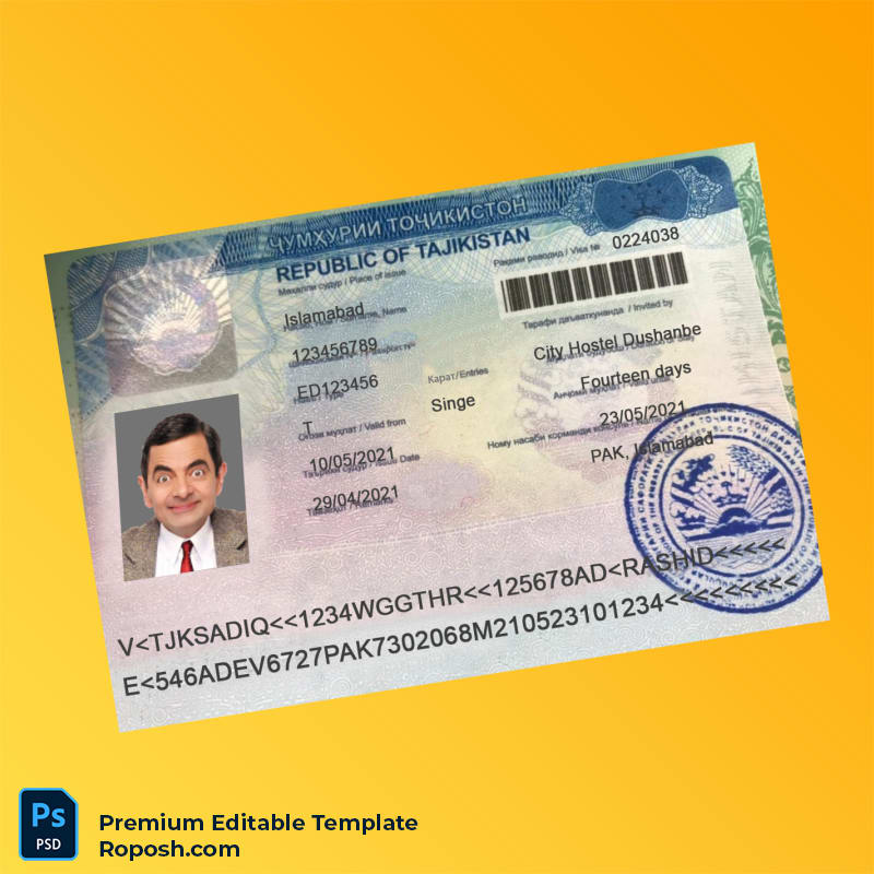 Editable PSD for Ireland visa PSD template – Instant Download Editable PSD for Ireland visa PSD template – Instant Download