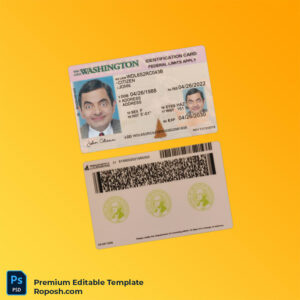 Editable PSD for USA Washington ID card PSD template – Fast Edit Editable PSD for USA Washington ID card PSD template – Fast Edit
