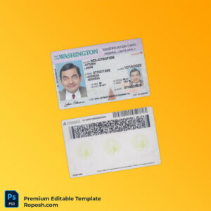 Editable PSD for USA Washington ID card PSD template – Fast Edit Editable PSD for USA Washington ID card PSD template – Fast Edit