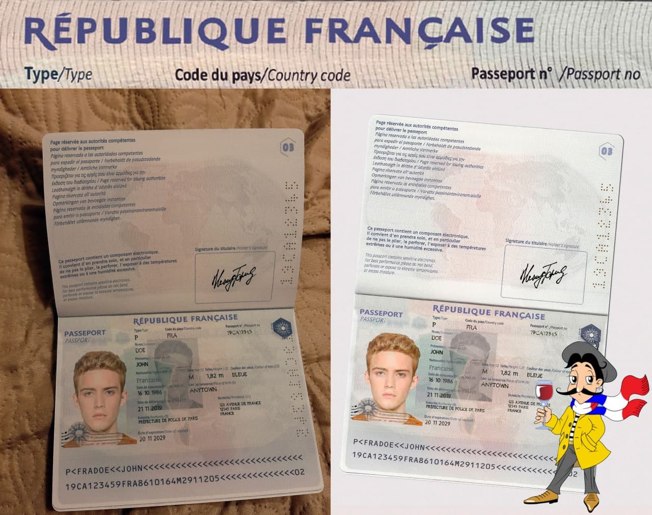 France passport Online Generator - France passport