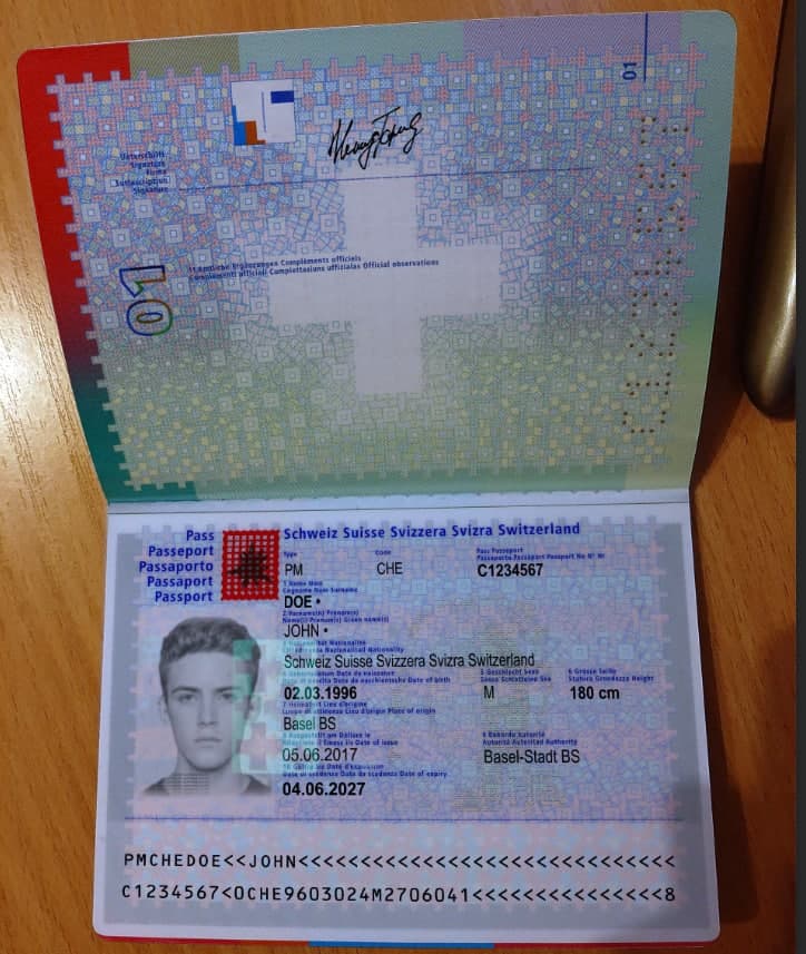 Switzerland passport 1 - Switzerland passport