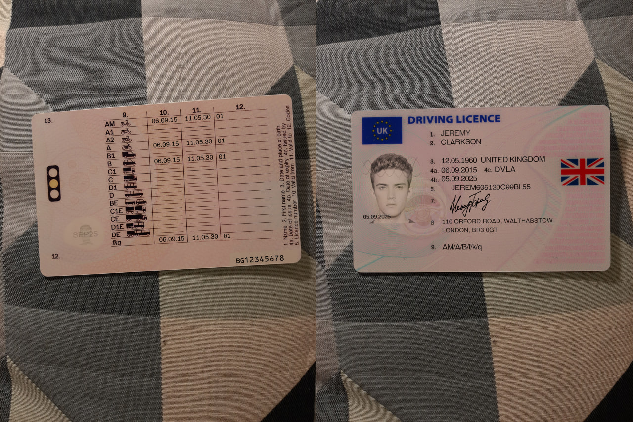 UK driving license preview - UK Driving License
