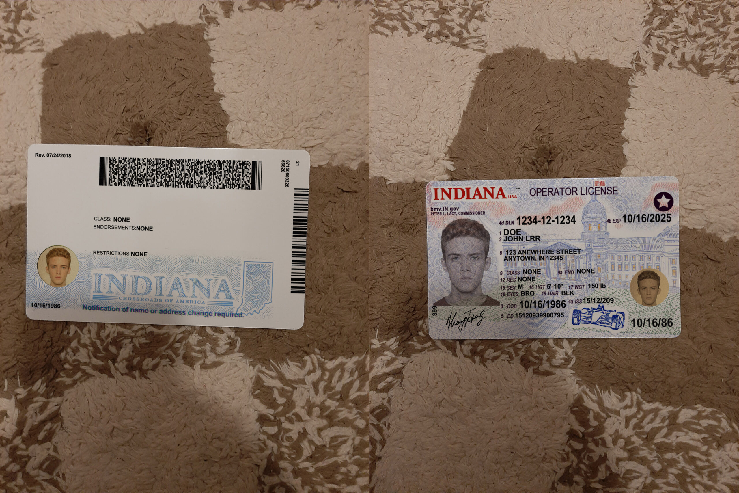 USA Indiana DL scaled 1 - USA Indiana Driver License
