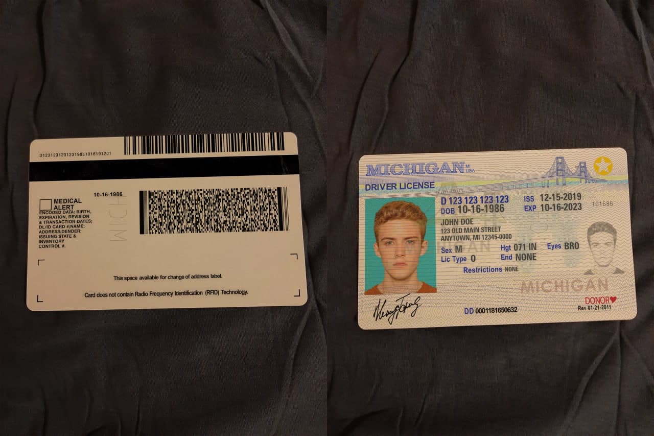 mi result 0 - USA Michigan Driver License