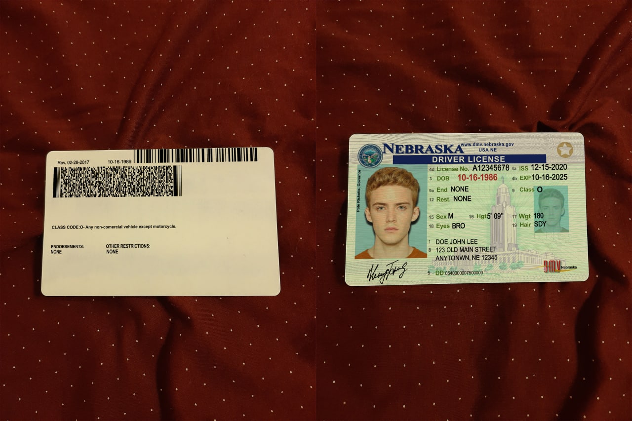 nebraska driver license preview - USA Nebraska Driver License