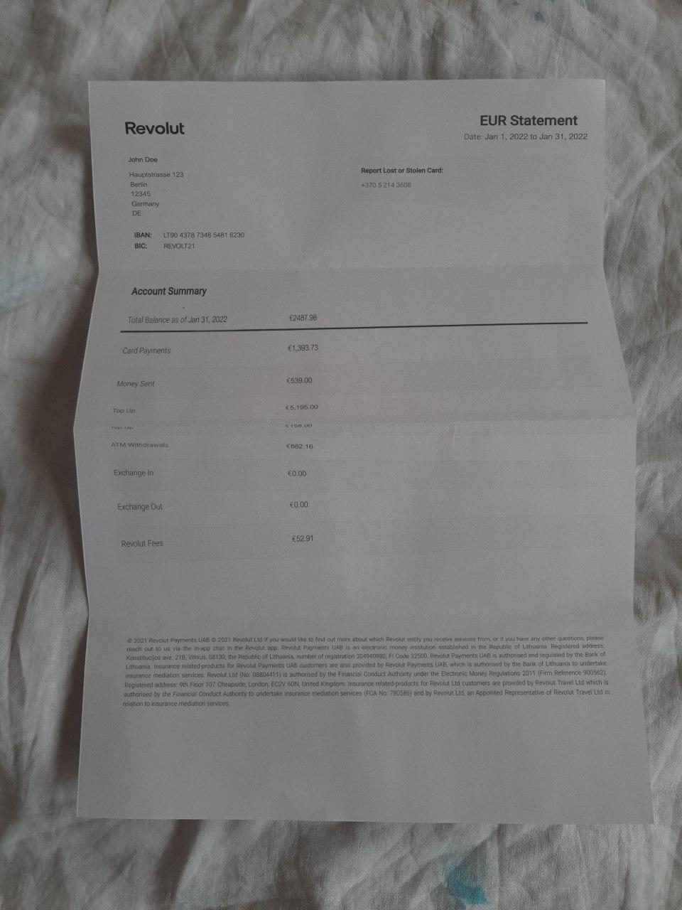 revolut statement result - Revolut Statement