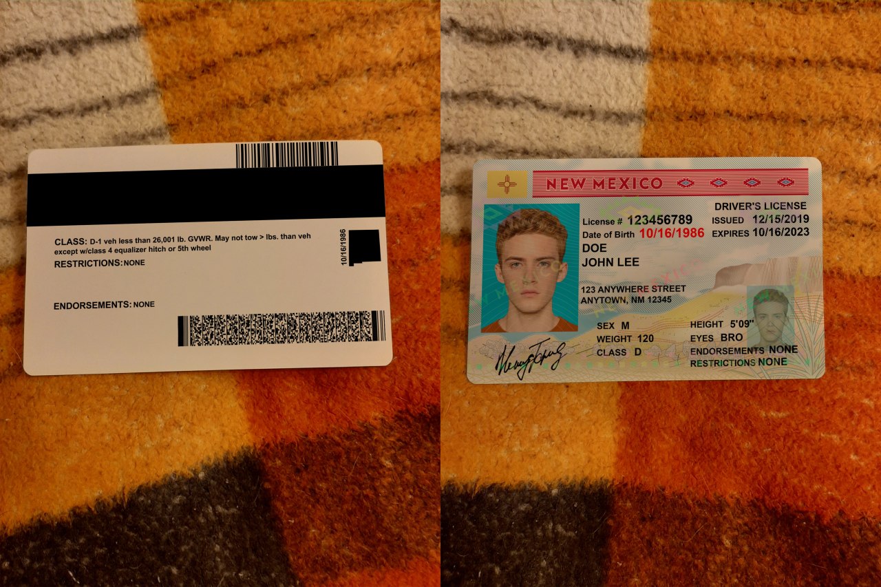 usa new mexico dl result image - USA New Mexico Driver License