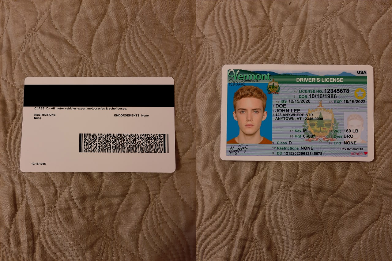 vermont dl result image - USA Vermont Driver License