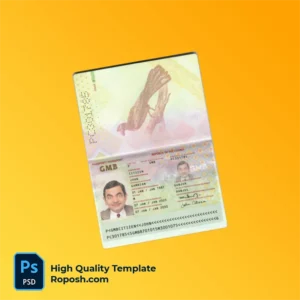 Gambia Passport PSD Template (2025 Present)