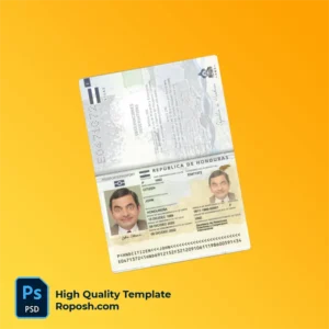 Honduras Passport PSD Template