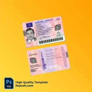 Finland driving license template in PSD format, fully editable